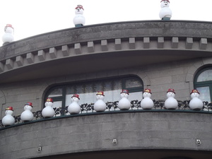 雪ダルマくん。