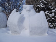 雪をかぶったドーレくんさん。
